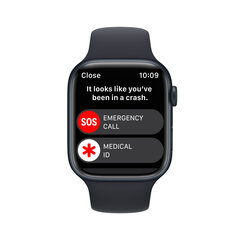 Apple Watch Series 8 GPS 45mm Midnight Aluminium Case ,Midnight Sport Band - MNP13EL/A kaina ir informacija | Išmanieji laikrodžiai (smartwatch) | pigu.lt