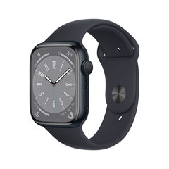 Смарт-часы Apple Watch Series 8 GPS 45 мм Midnight Aluminium Case, Midnight Sport Band - MNP13EL/A LV-EE цена и информация | Смарт-часы (smartwatch) | pigu.lt
