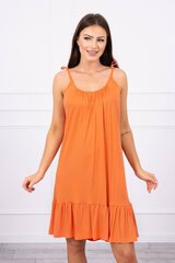 Suknelė plonomis petnešėlėmis moterims, oranžinė цена и информация | Платья | pigu.lt