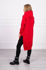 Džemperis moterims su skeltukais šonuose, raudonos spalvos цена и информация | Женские толстовки | pigu.lt