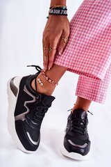 Madingi sportbačiai moterims, juodos spalvos цена и информация | Спортивная обувь, кроссовки для женщин | pigu.lt