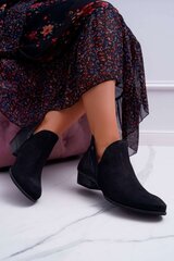 Odiniai batai moterims, juodos spalvos цена и информация | Женские сапоги | pigu.lt