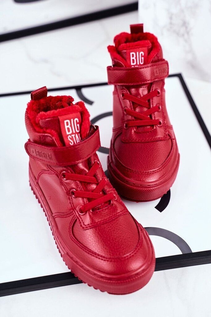 Šilti sportiniai batai vaikams Big Star BSB12539, raudoni цена и информация | Bateliai vaikams | pigu.lt