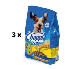 Сухой корм для собак Chappi с птицей и овощами, 2,7 кг x 3 шт. упаковка цена и информация | Chappi Товары для животных | pigu.lt