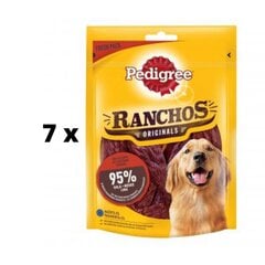 Лакомство для собак Pedigree Ranchos с говядиной, 70 г x 7 шт. упаковка цена и информация | Лакомства для собак | pigu.lt