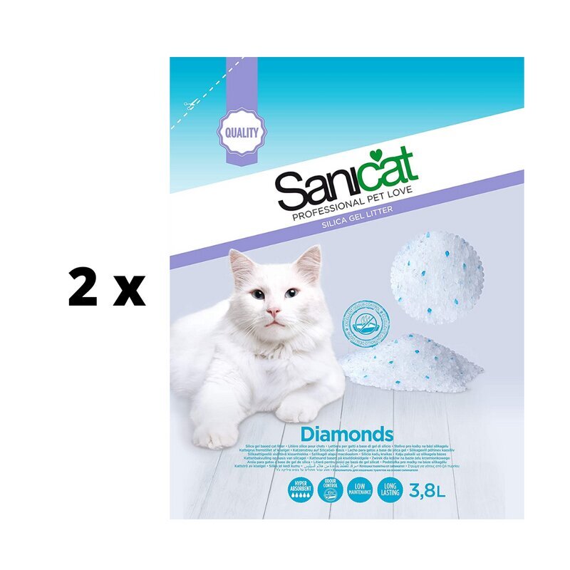 Sanicat Diamonds kraikas katėms, 3,8 l. kaina ir informacija | Kraikas katėms | pigu.lt