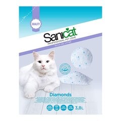 Наполнитель для кошек Sanicat Diamonds из силикагеля, упаковка 3,8 л цена и информация | Наполнители для кошачьих туалетов | pigu.lt