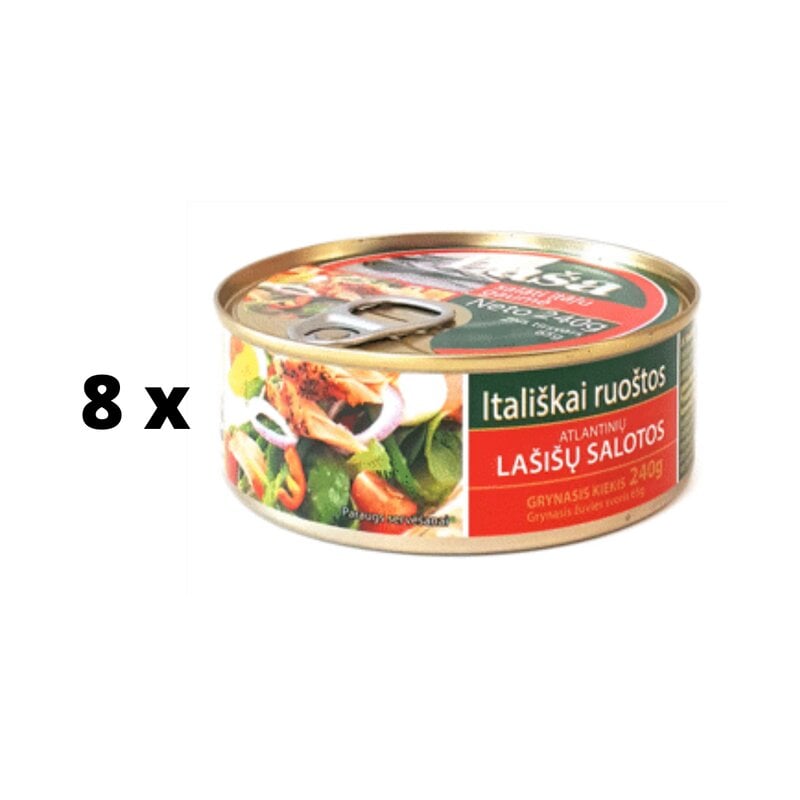 Lašišos salotos, itališkos, 240 g EO x 8 vnt. pakuotė цена и информация | Žuvies gaminiai | pigu.lt