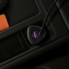 Forcell Carbon automobilinis įkroviklis USB 3.0 18W + kabelis Apple Lightning 8 kontaktų juodas (38W) kaina ir informacija | Krovikliai telefonams | pigu.lt