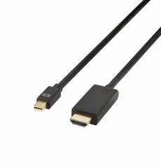 Brackton mini DisplayPort Male - HDMI Male with IC-Chip 2.0 м 4K цена и информация | Кабели и провода | pigu.lt