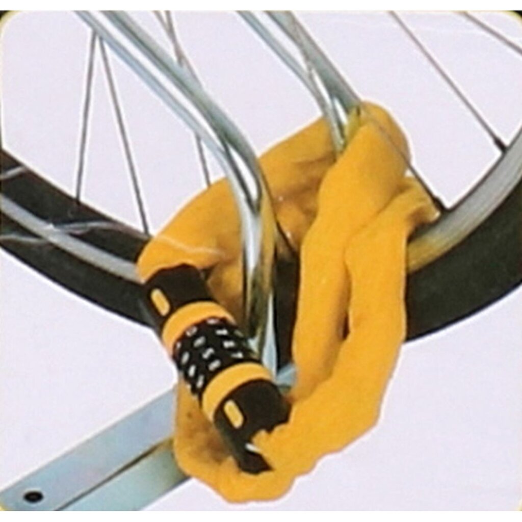 Grandininė dviračio spyna Dunlop, 90cm, žalia цена и информация | Užraktai dviračiams | pigu.lt