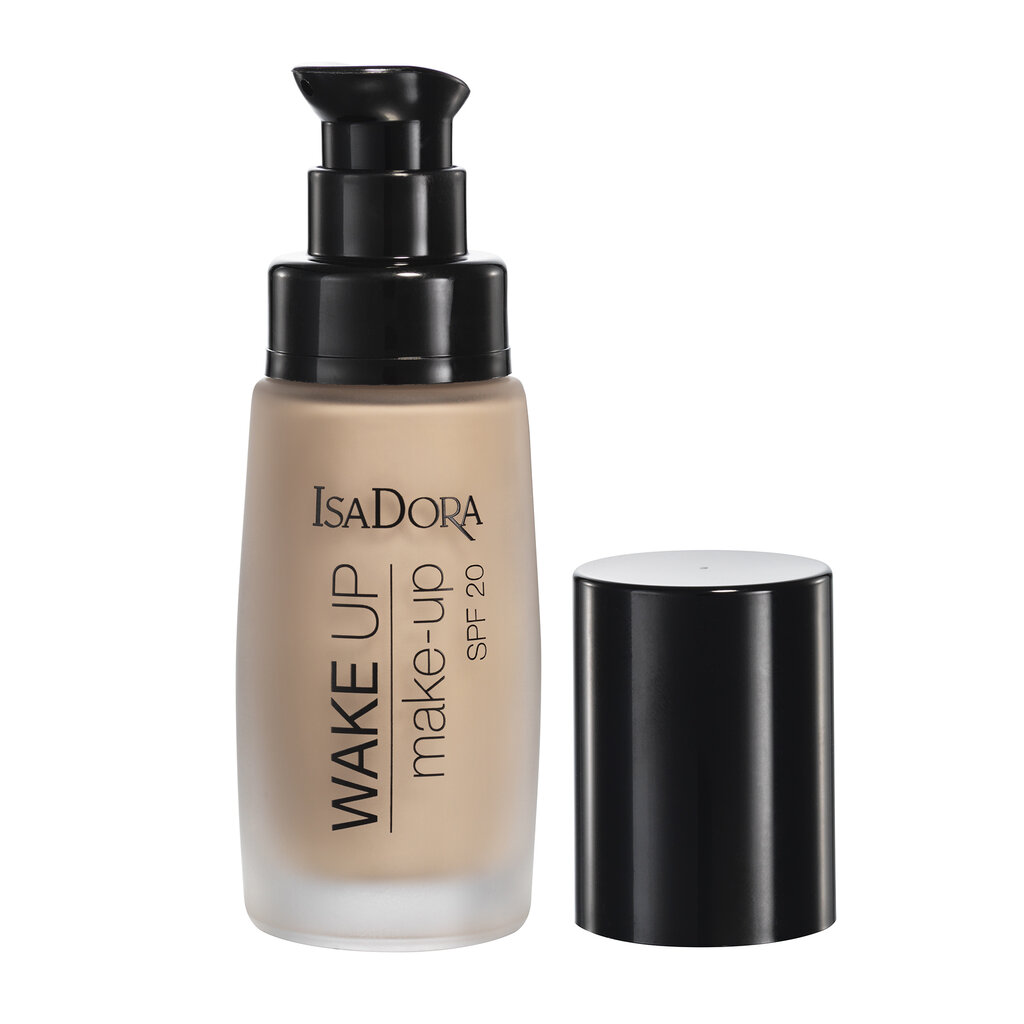 Makiažo pagrindas IsaDora Wake Up Make-Up SPF20 30 ml, 00 Fair цена и информация | Makiažo pagrindai, pudros | pigu.lt