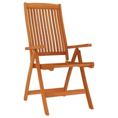 Sulankstomos sodo kėdės vidaXL, 4 vnt., rudos kaina ir informacija | Lauko kėdės, foteliai, pufai | pigu.lt