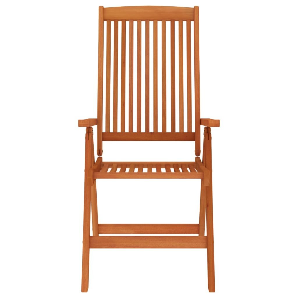Sulankstomos sodo kėdės vidaXL, 8 vnt., rudos kaina ir informacija | Lauko kėdės, foteliai, pufai | pigu.lt