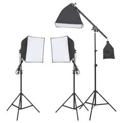 Fotostudijos rinkinys su šviestuvais, fonu ir reflektoriumi цена и информация | Осветительное оборудование для фотосъемки | pigu.lt
