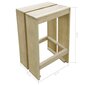 Sodo baro baldų komplektas, 3 dalių, impregnuota pušies mediena kaina ir informacija | Lauko baldų komplektai | pigu.lt