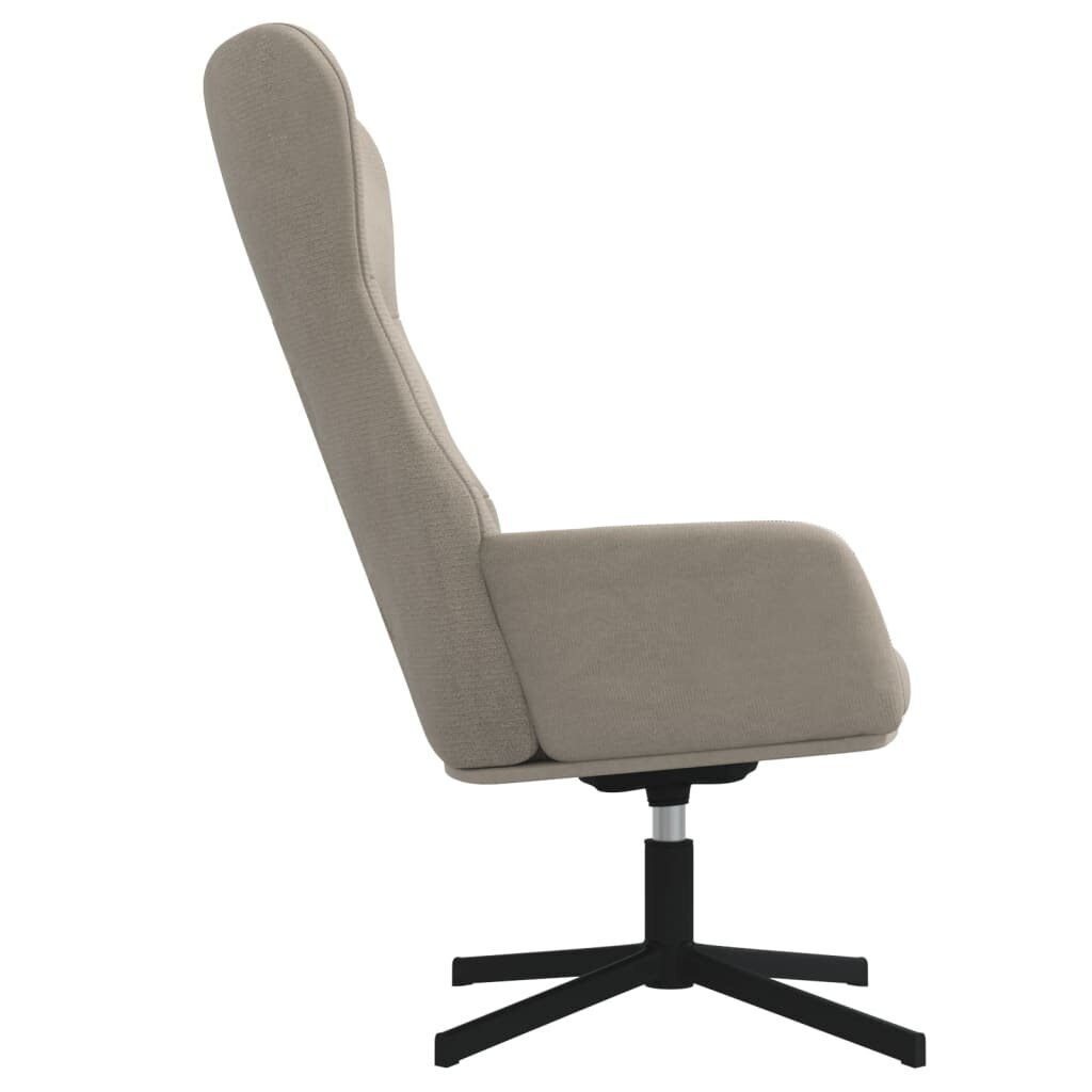 Poilsio kėdė su taburete, Aksomas, šviesiai pilka kaina ir informacija | Svetainės foteliai | pigu.lt