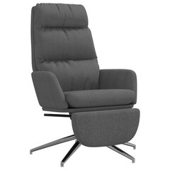 Кресло для отдыха с подставкой для ног, серое цена и информация | Кресла в гостиную | pigu.lt