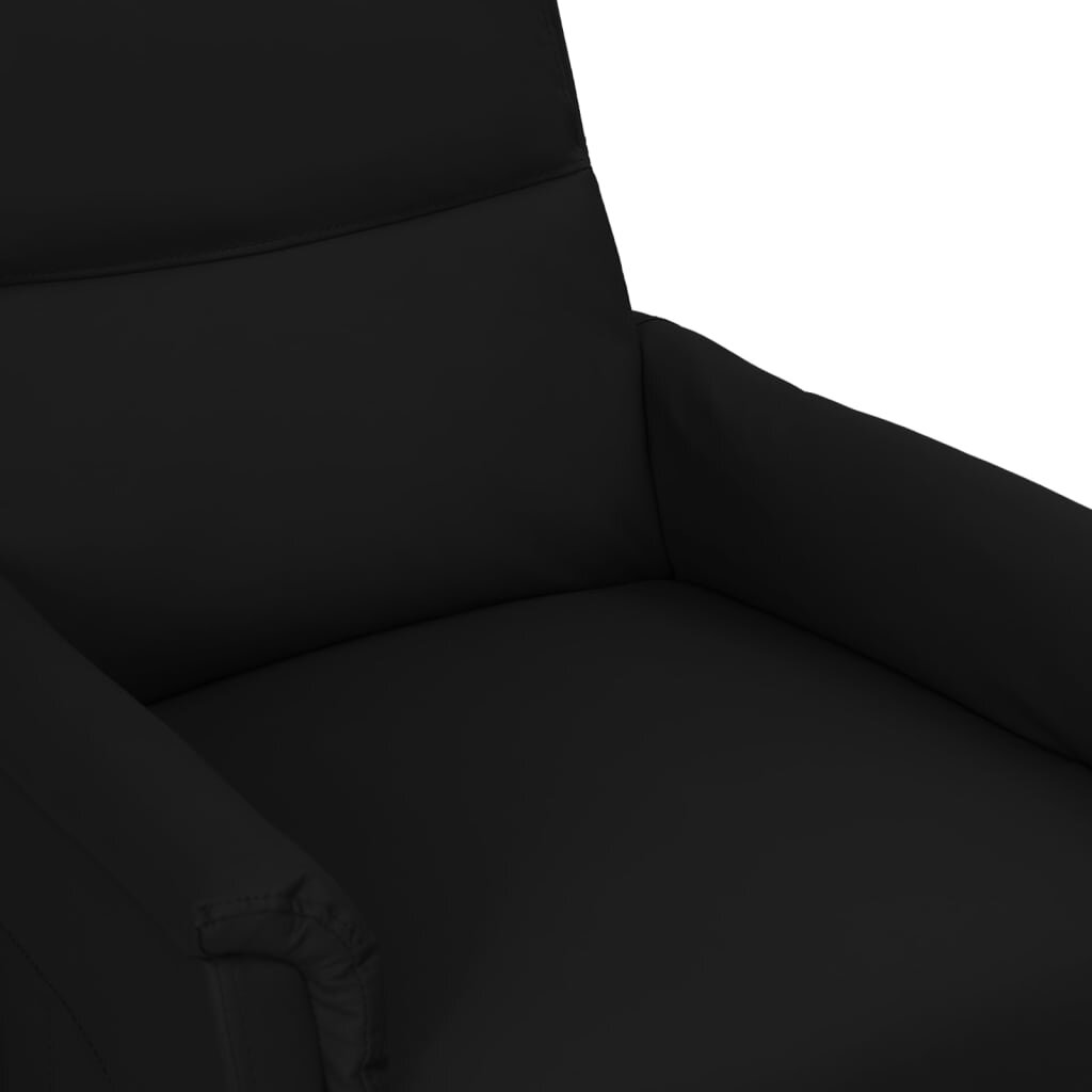 Elektrinis atlošiamas masažinis krėslas, juodas, dirbtinė oda kaina ir informacija | Svetainės foteliai | pigu.lt