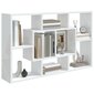Sieninė lentyna, balta, 85x16x52,5cm, apdirbta mediena, blizgi kaina ir informacija | Lentynos | pigu.lt