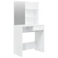 Kosmetinis staliukas su veidrodžiu, baltas, 74,5x40x141cm kaina ir informacija | Spintelės prie lovos | pigu.lt
