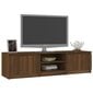 Televizoriaus spintelė, Mediena, 140x40x35,5cm, ruda ąžuolo spalva kaina ir informacija | TV staliukai | pigu.lt