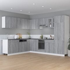 Pakabinama spintelė, pilka ąžuolo, 50x31x60cm, apdirbta mediena цена и информация | Кухонные шкафчики | pigu.lt