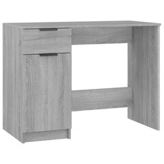 Rašomasis stalas, pilkos ąžuolo, 100x50x75cm, mediena kaina ir informacija | Kompiuteriniai, rašomieji stalai | pigu.lt
