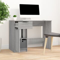 Rašomasis stalas, pilkos ąžuolo, 100x50x75cm, mediena цена и информация | Компьютерные, письменные столы | pigu.lt