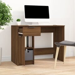 Rašomasis stalas, rudos ąžuolo, 100x50x75cm, mediena цена и информация | Компьютерные, письменные столы | pigu.lt