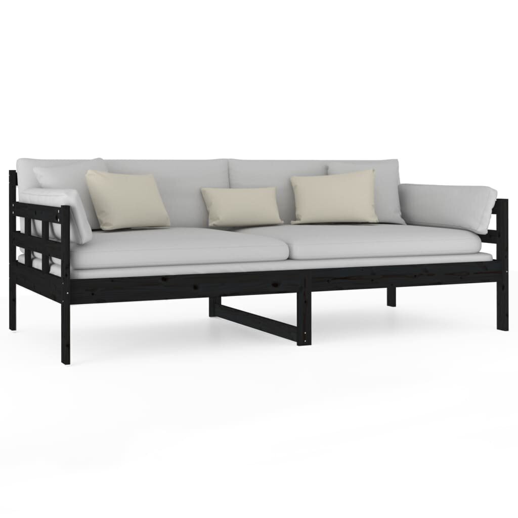 Sofa, juoda/pilka цена и информация | Sofos | pigu.lt