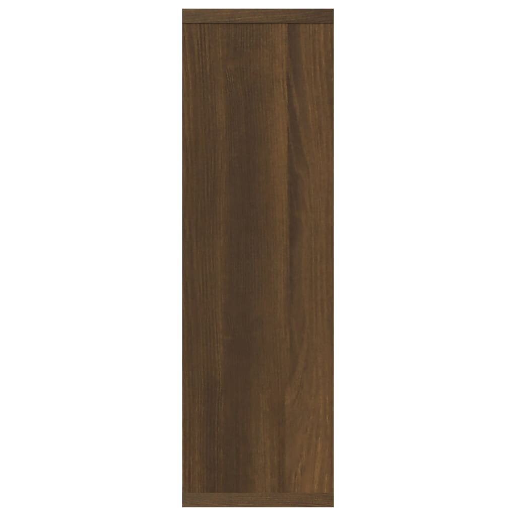 Sieninė lentyna, ruda ąžuolo, 85x16x52,5cm, apdirbta mediena kaina ir informacija | Lentynos | pigu.lt