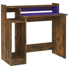 Rašomasis stalas su led apšvietimu, ąžuolo, 97x90x45cm, mediena kaina ir informacija | Kompiuteriniai, rašomieji stalai | pigu.lt