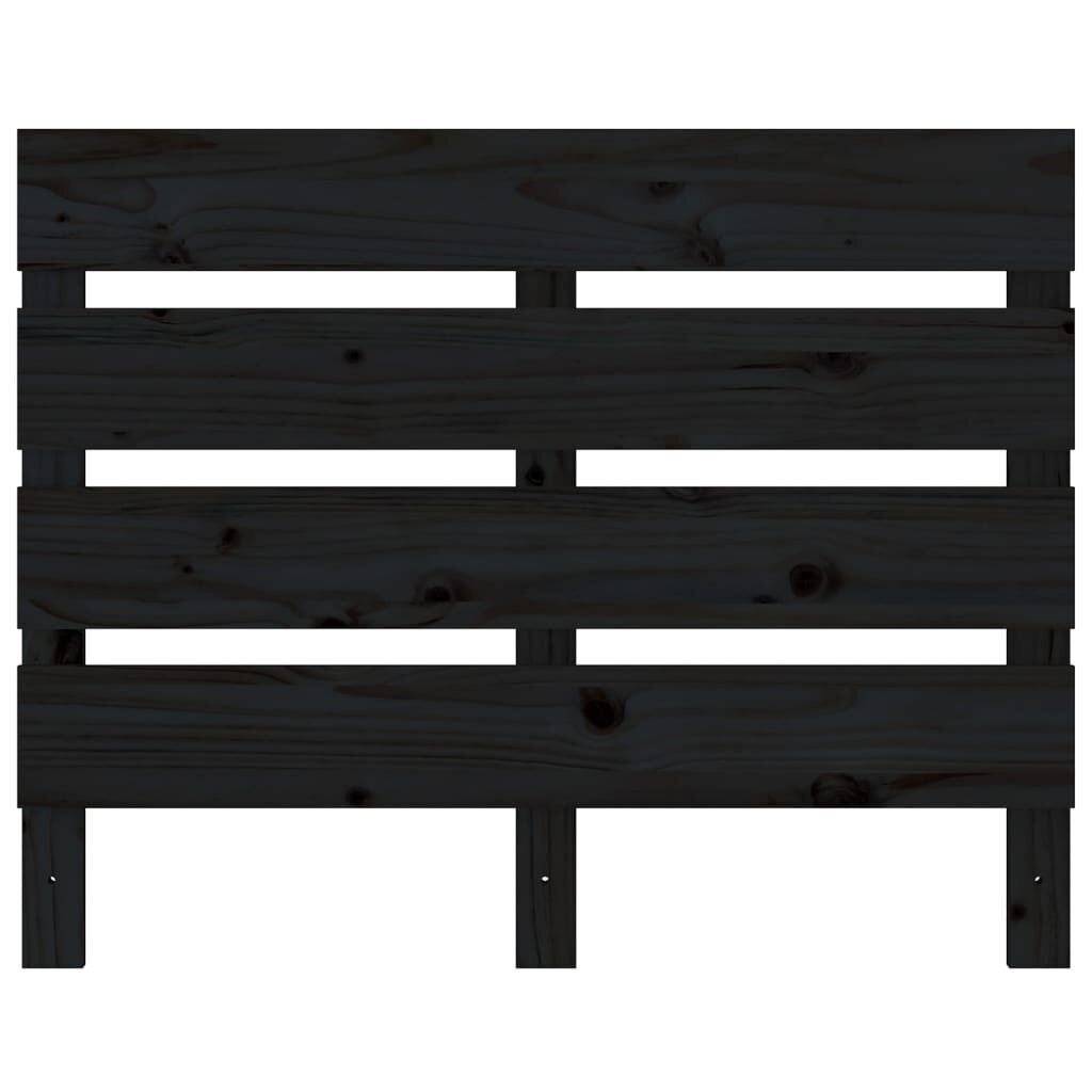 Galvūgalis, juodos spalvos, 90x3x80cm, pušies medienos masyvas цена и информация | Lovos | pigu.lt