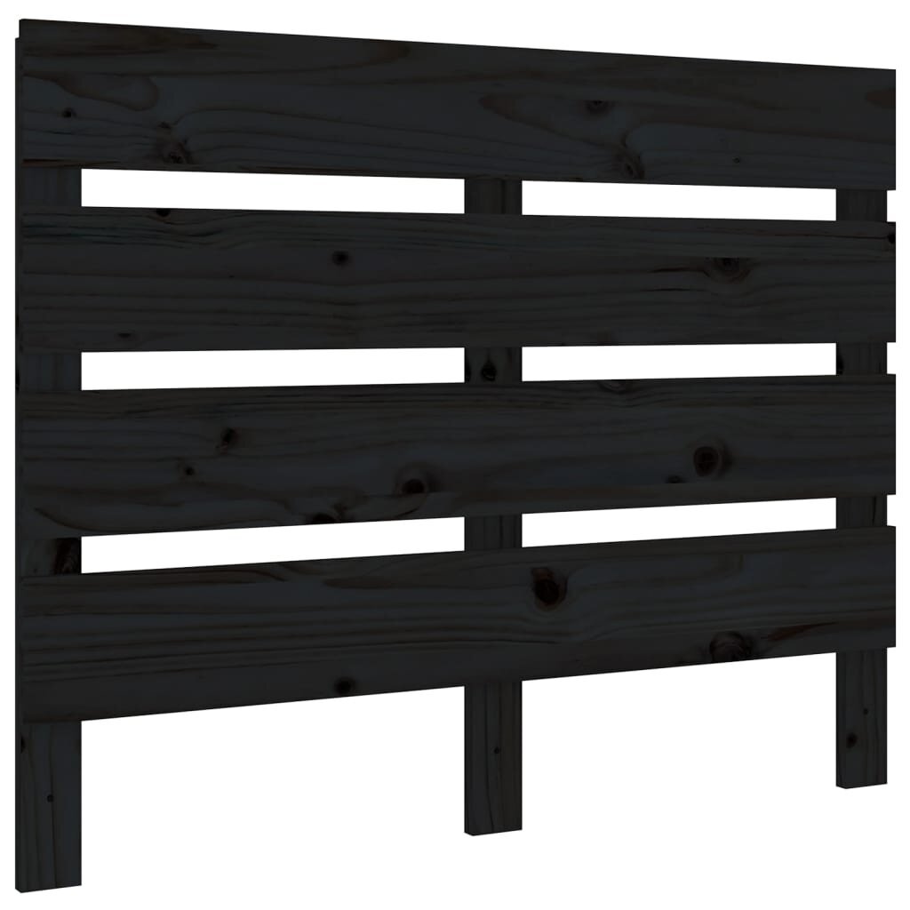 Galvūgalis, juodos spalvos, 90x3x80cm, pušies medienos masyvas цена и информация | Lovos | pigu.lt