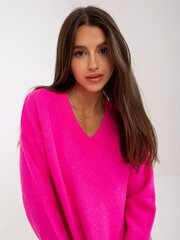 классический гладкий свитер флуоресцентный розовый rue paris цена и информация | Женские кофты | pigu.lt