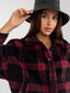 Languoti marškiniai moterims Factory Price, juodai raudoni kaina ir informacija | Palaidinės, marškiniai moterims | pigu.lt