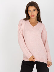 Klasikinis megztinis moterims, rožinis цена и информация | Свитера женские | pigu.lt