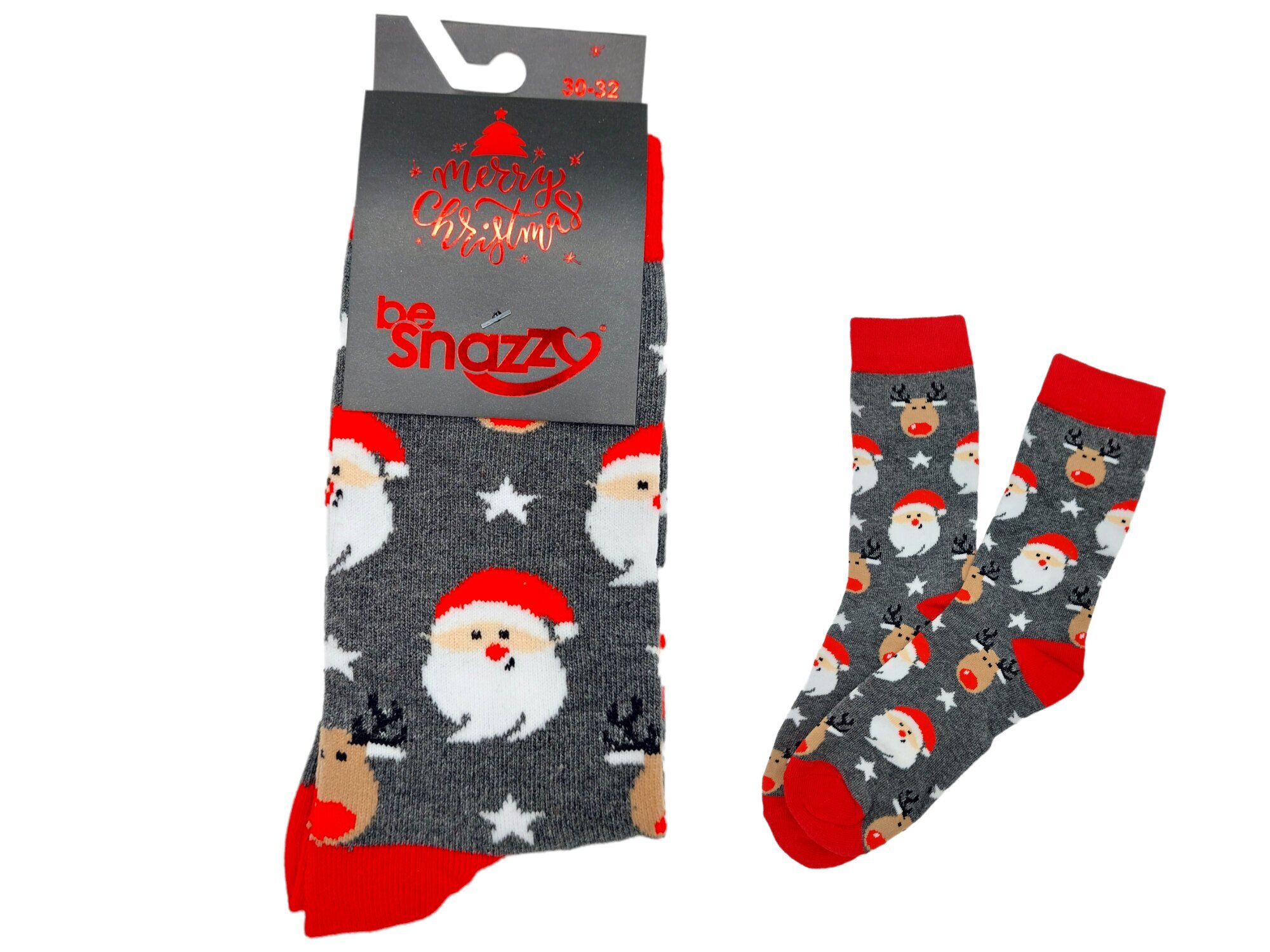 Kalėdinės kojinės visai šeimai be Snazzy SKCH-01 Merry Christmas kaina |  pigu.lt