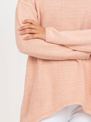 грязно-розовый свитер оверсайз асимметричного кроя och bella цена и информация | Женские кофты | pigu.lt