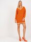 Megztinis moterims Rue Paris, oranžinis цена и информация | Megztiniai moterims | pigu.lt