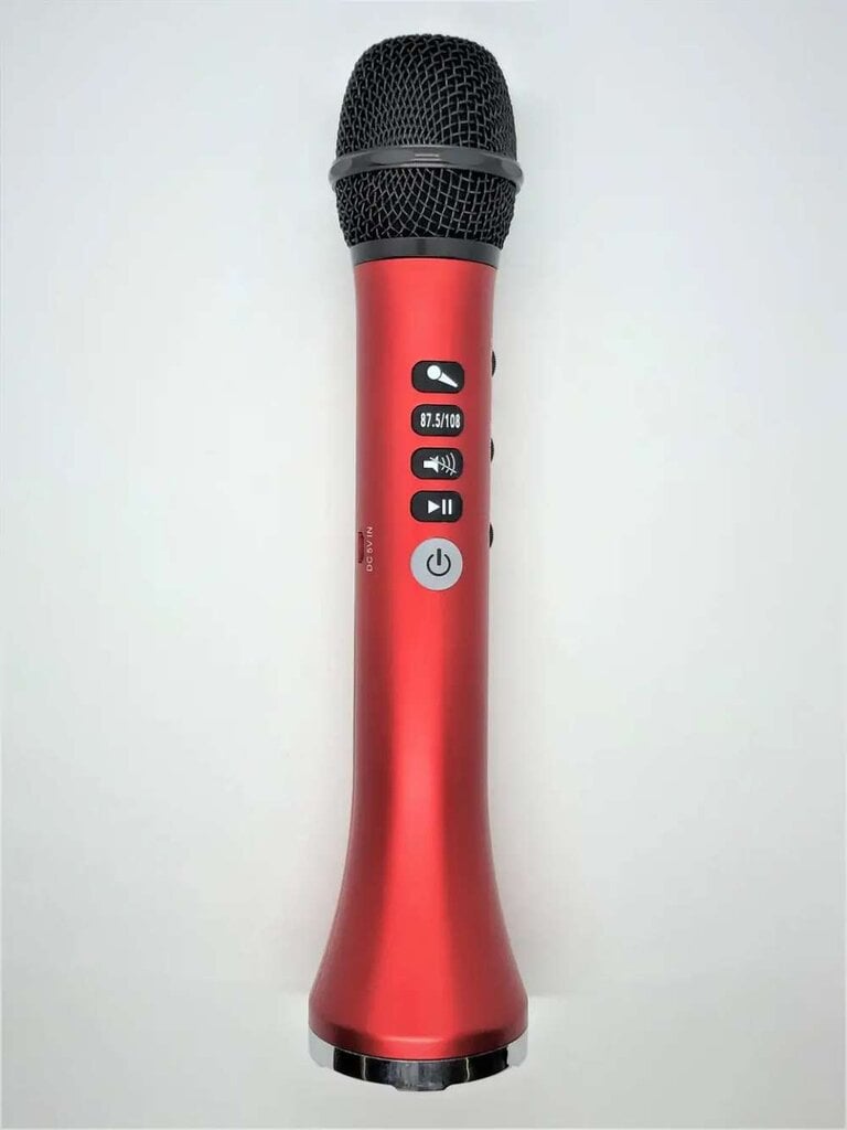 Belaidis karaoke mikrofonas, Raudonos spalvos цена и информация | Mikrofonai | pigu.lt