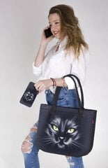 Eko-veltinio rankinė moterims Lady Black Cats kaina ir informacija | Moteriškos rankinės | pigu.lt