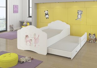 Детская кровать Casimo Ballerina with Unicorn 160x80см + матрас цена и информация | Детские кровати | pigu.lt