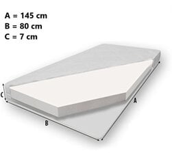 Детская кровать Casimo II Unicorn 160x80cm + матрас цена и информация | Детские кровати | pigu.lt