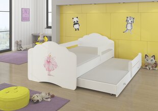 Детская кровать Casimo II Barrier Ballerina 160x80см + Матрас цена и информация | Детские кровати | pigu.lt