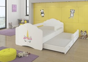 Детская кровать Casimo II Barrier Unicorn 160x80см+матрас цена и информация | Детские кровати | pigu.lt