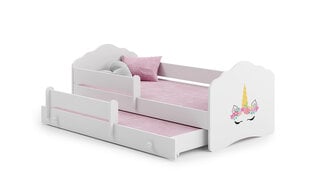 Детская кровать Casimo II Barrier Unicorn 160x80см+матрас цена и информация | Детские кровати | pigu.lt