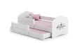 Vaikiška lova Casimo II Barrier Princess Black 160x80cm kaina ir informacija | Vaikiškos lovos | pigu.lt