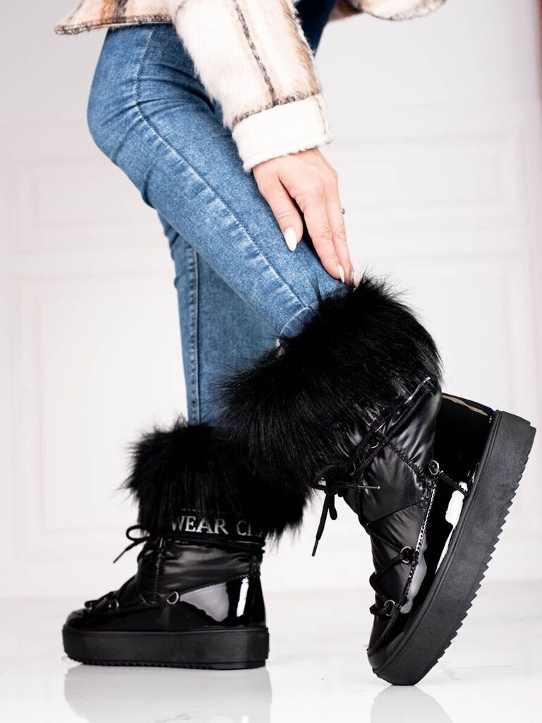 Sniego batai su kailiu, juodos spalvos, 40 kaina | pigu.lt